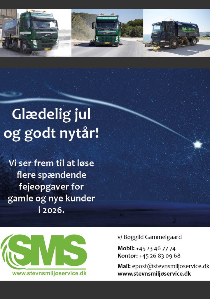 Stevns Miljø Service ønsker glædelig jul og godt nytår